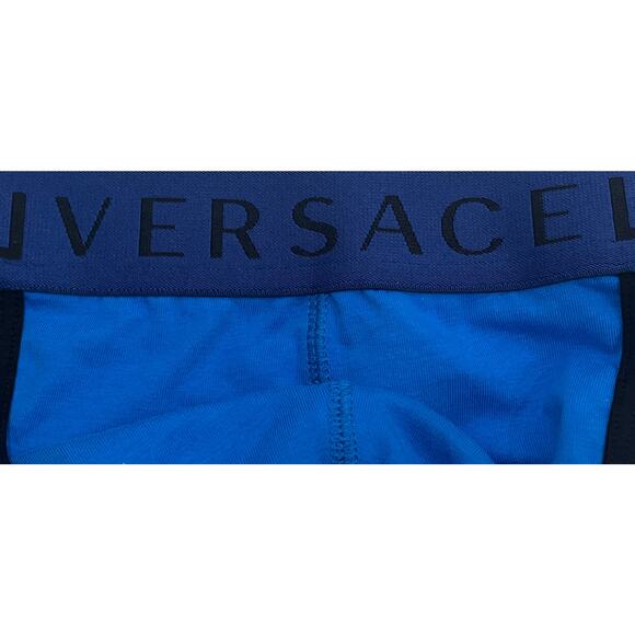 M2-6 VERSACE Men's Greca Jockstrap Underwear Stretch Blue/Black Size 6/34-46/M - Picture 4 of 10